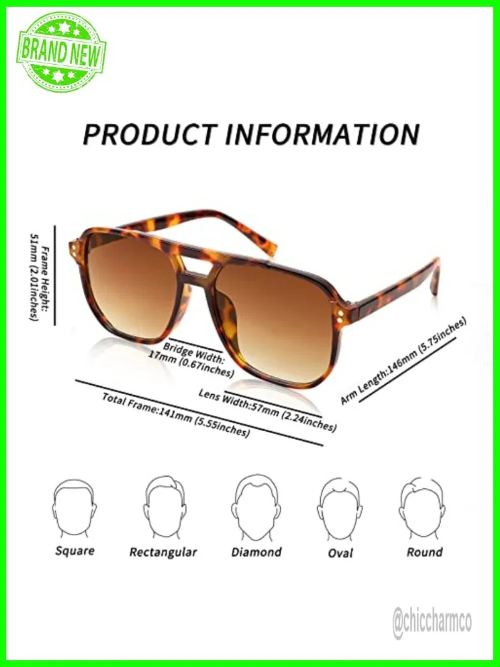 Retro Square Aviator Sunglasses for Women Men 70s Vintage Plastic Frame UV400